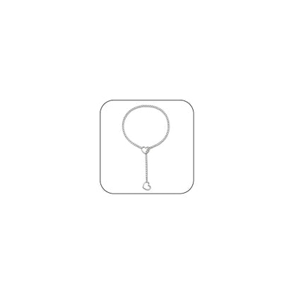choice of all Rose Gold Necklaces Lariat Necklace for Women Slip Chain Necklace Y-Shaped Pendant Necklaces Trendy Jewelry Gifts - color: S:slip chain heart