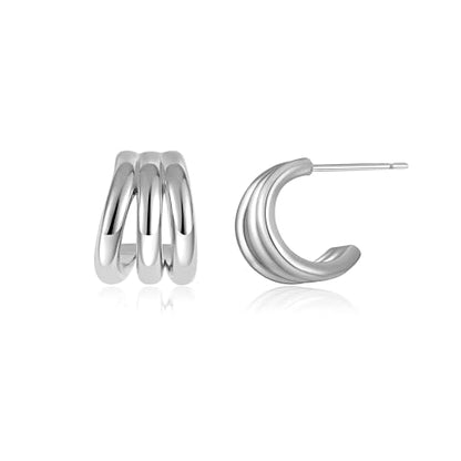 SHERLOVE Chunky Knot Gold Earrings Women Statement Drop Dangle Earrings | 14K Gold Plated Hypoallergenic Lightweight,Trendy Dainty Elegant Cute,Women Gold Jewelry Fashion Accessories Gifts - color: Knot Silver D
