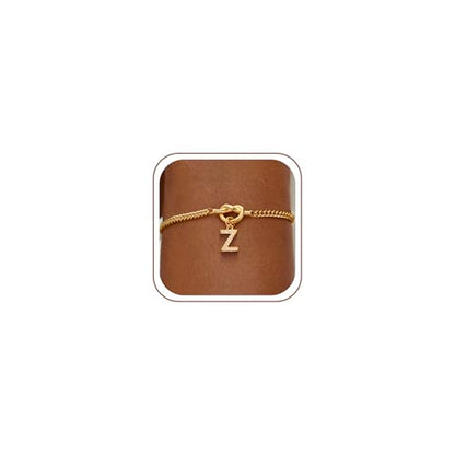 Gold Initial Bracelets for Women Jewelry Gifts - Dainty 14K Gold Plated Zircon Letter Knot Bracelet 26 Alphabet Monogram Initial Bracelets Birthday Gifts for Women - color: Z
