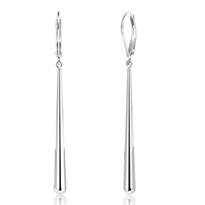 Hypoallergenic Silver Long Dangle Drop Earrings for Women Lady | Long Strip Bar Chain Waterdrop Dangle Leverback Earring Elegant Lightweight Dangling Drop Earings Trendy Jewelry Gifts in Box - color: SilverC