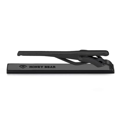 HONEY BEAR 5cm/5.4cm/6cm Mens Tie Clip Bar for Normal Size Steel Business Wedding Gift 1.97"/2.12"/2.36" - style: 6cm Matte Black