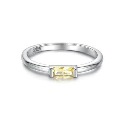 Sariel Birthstone Rings Jewelry 925 Sterling Silver Colorful Stackable Promise Ring for Women Wife Girlfriend Mom - color: November