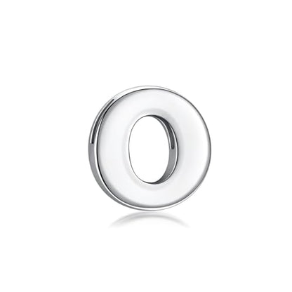 CANDYFANCY Initial Pendant 925 Sterling Silver Letters Personalized Alphabet Pendant Fit 1mm Box Chain - color: Alphabet O Pendant