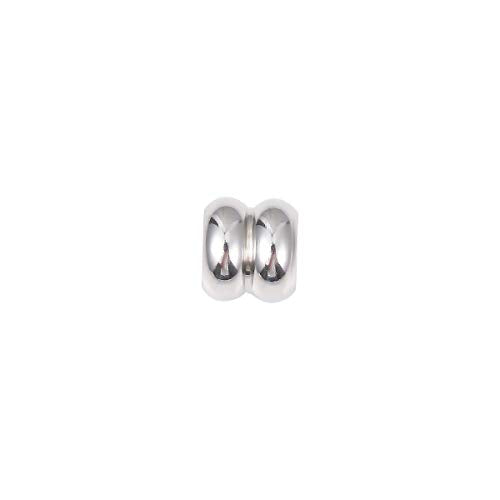 Stainless Steel Spacer Beads 8x9mm Double Threaded Loose Charm Caps Beads for DIY Jewelry Making 10pcs with 6mm Hole - color: 8x9mm 6mm