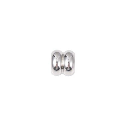 Stainless Steel Spacer Beads 8x9mm Double Threaded Loose Charm Caps Beads for DIY Jewelry Making 10pcs with 6mm Hole - color: 8x9mm 6mm