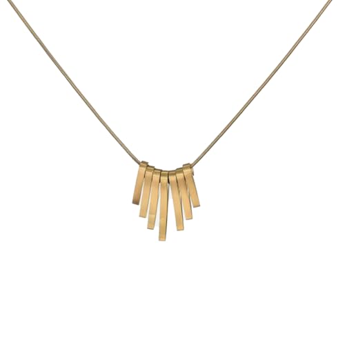 Geometric pendant necklace | modern minimalist bar accessory, art deco boho elegant style chain, unique fashion accessory, trendy metal necklace