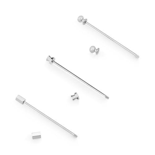 wynameleri Mens Shirt Collar Bars Pins Clips Clasps Silver Tone and Gold Tone Set 3 PCS Business Gift 60mm - color: Silver