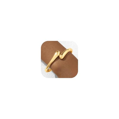 Bangle Bracelets for Women | 14K Gold Plated Trendy Wide Bracelets | Hinged Arm Cuff Bangles Chunky Bracelet for Women - color: Style E-Gold Plated Bangles
