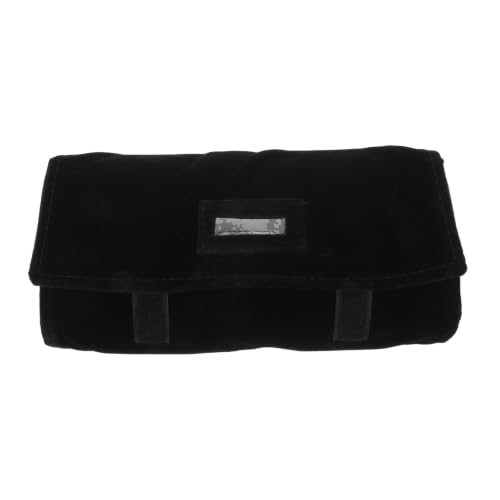 Abaodam Travel Jewelry Roll Bag Organizer with Multi-compartment Design and Portable Convenience, Velvet Material Roll-up Case for Rings and Watches, for Packing in Luggage
