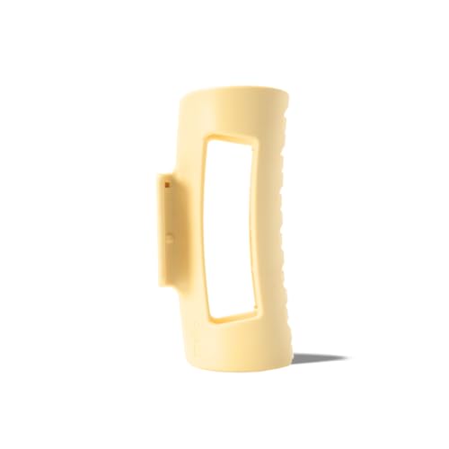 Mello Medium Hair Clip - Flexible Comfort Hair Claw for Women, Strong Hold for Thick & Thin Hair Styling, Durable Material, Matte Non-Slip Finish, Made in Korea, Patent Pending (Yellow, Medium) - color: Yellow