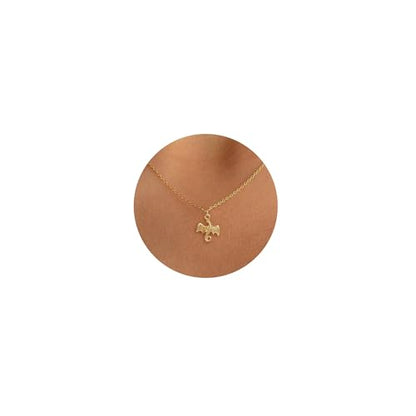 HANLI 14K Gold Plated Necklaces for Women - Dainty Butterfly, Star of David, Moon and Star, Sun, Lotus, Infinity, Hummingbird, Bee,Boots,Chill,Sunflower Pendant Designs - Elegant Jewelry for Women - color: Dragon-necklace