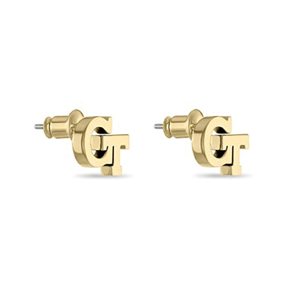 Stone Armory Georgia Tech Jewelry for Women - color: A - GT Earrings and Necklace Set (18k Gold Plated)