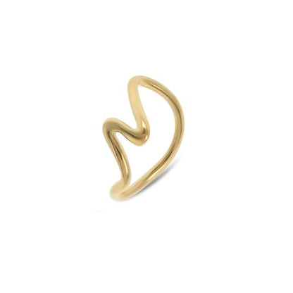 Hey Harper Gold Ring for Women - Gold Plated Stacking Waterproof & Sweatproof Jewerly Ring - Everday Non Tarnish Cute Fashion Circle Rings - style: Milo Ring
