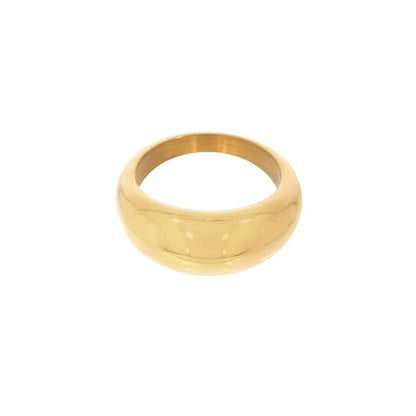 Hey Harper Gold Ring for Women - Gold Plated Stacking Waterproof & Sweatproof Jewerly Ring - Everday Non Tarnish Cute Fashion Circle Rings - style: Rebecca Ring