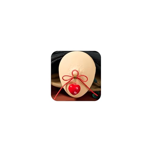 DJCIW 2Pcs Non-Piercing Nipple Jewelry, Adjustable Christmas Fake Nipple Rings with Bow Drawstring, Featuring Bell, Snowman, and Heart Pendant Charms, Adjustable and Comfortable for Women Men - color: style 5