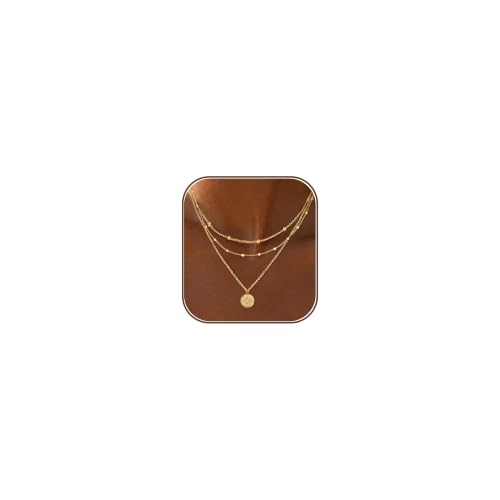 XIXINI Layered Necklaces for Women, Dainty Gold Necklace Stack 14k Gold Plated Layering Pendant Necklace Set Simple Statement Gold Necklaces for Women Trendy Fashion Waterproof Gold Jewelry - color: Gold-Set 7