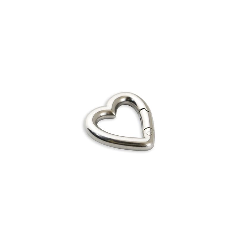 1Pc Oval Spring Clasps Clips Connector Rings for Keychain DIY Crafts (Silver-C) - color: Silver-C