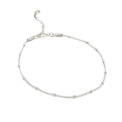 Sterling Silver Chain Bracelets for Women - Dainty 925 Silver Adjustable Bracelets, Minimalist Layering Jewelry, Stackable Chain Styles - style: A1