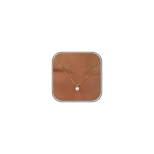 Pearl Necklaces for Women Trendy 14k Gold Plated Cubic Zirconia Pearl Pendant Necklace Valentines Day Wedding Birthday Mother's Day Gifts Dainty Gold Necklace for Women - color: Style 5 - Gold Necklace