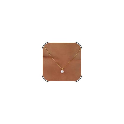 Pearl Necklaces for Women Trendy 14k Gold Plated Cubic Zirconia Pearl Pendant Necklace Valentines Day Wedding Birthday Mother's Day Gifts Dainty Gold Necklace for Women - color: Style 5 - Gold Necklace