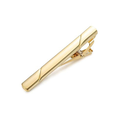 Mens Tie Clip Stainless Steel Metal Simple Necktie Tie Bar Clasp Clip Clamp Pins Sliver Color Minimalist For Men Business Party Wedding Anniversary And Daily Life (Gold)