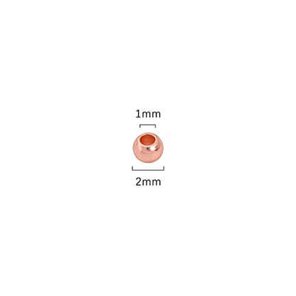 Rose Gold Plated Round Spacer Beads 2mm 600pcs for Jewelry Making Findings Non Tarnish - color: Rose Gold, size: 2mm