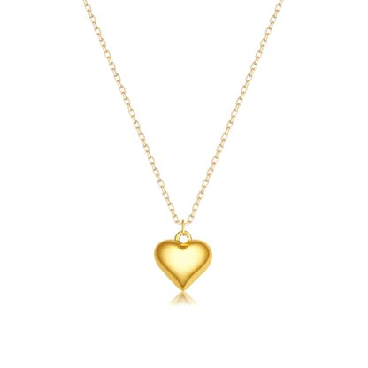 Gold Cross Necklace for Women, 18K Gold Plated Trendy Minimalist Cross Pendant Necklace, Dainty Chain Choker Necklace Faith Jewelry Gift - style: Heart-Shaped-2