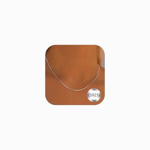 925 Sterling Silver Chain Necklace for Women 16-24 Inch Silver Jewelry Gift - size: 24 Inch, style: Box Chain