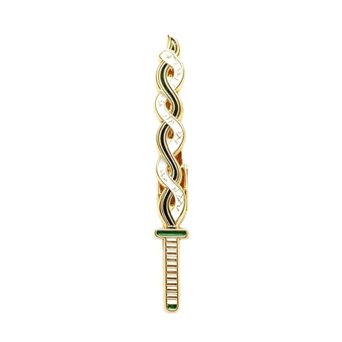 Anime Sword Enamel Tie Clips for Men, Gold-Tone, Anime Theme, Set of 9 Designs - color: Obanai