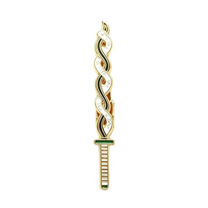 Anime Sword Enamel Tie Clips for Men, Gold-Tone, Anime Theme, Set of 9 Designs - color: Obanai