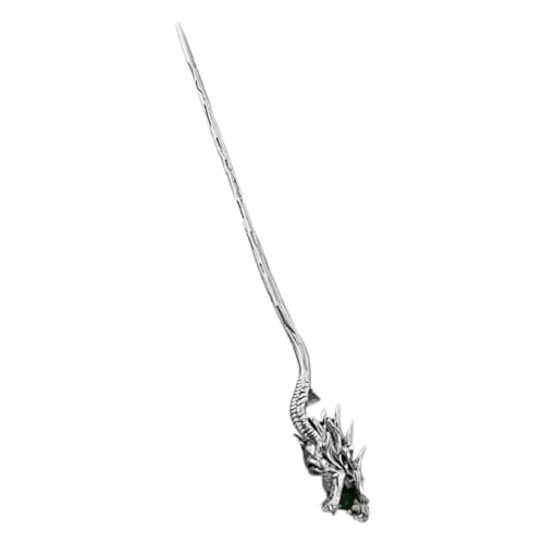 FRCOLOR Dragon Hairpin Chinese Hair Stick for Women Vintage Hair Chopsticks Lightweight Styling Tool for Buns Hanfu and Daily Updos - color: Silver