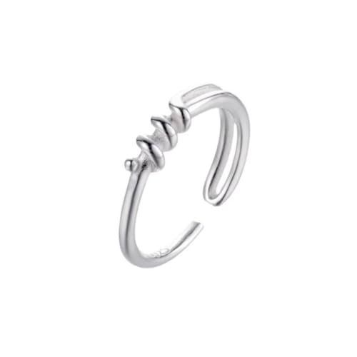 Real 925 Sterling Silver Rings Open Rings for Women Thumb Rings Vintage Rings Adjustable Rings Stackable Ring Band Statement Rings Rings for Men Promise Rings Party Rings Anniversary Rings Finger Ring - color: S925Ring06-32