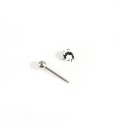 14G Body Piercing Jewelry Surgical Steel Belly Button Rings Tongue Rings Packs Silicone Spike Ball Barbell Belly Tongue Nipple Rings Piercing for Women - style: Silicone tongue rings 16pcs