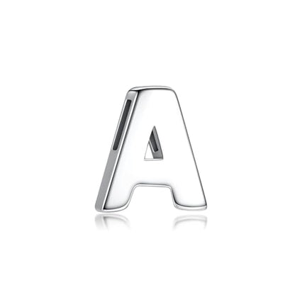 CANDYFANCY Initial Pendant 925 Sterling Silver Letters Personalized Alphabet Pendant Fit 1mm Box Chain - color: Alphabet A Pendant