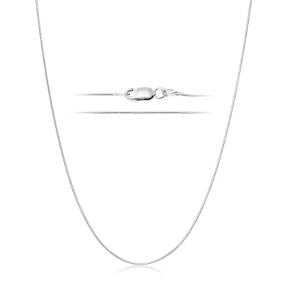 PORI JEWELERS 925 Sterling Silver 1MM Magic 8 Sided Italian Snake Chain - for Women - Made in Italy