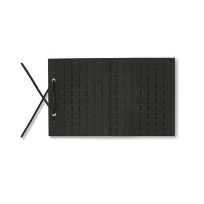 Black 22.5×13.5 inch Hanging Jewelry Organizer for Earrings and Necklaces, Wall Mounted Felt Storage Holder, PU Leather One-Sided Display Bag - size: 22.5×13.5 inch