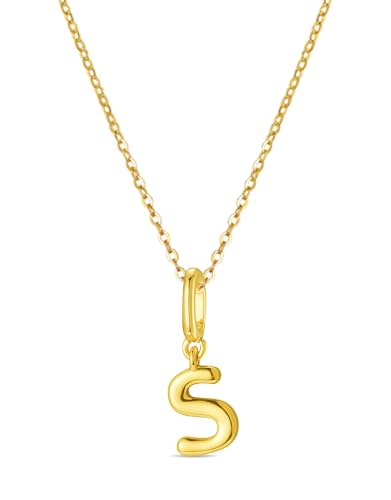 OVRUNS Initial Charm for Women Letter Bracelet Necklace Charms With Clasp | Alloy,nickel,safe for sensitive skin,Pendant with install clasp,fits bracelets with necklaces,great for gift - color: Gold, style: Letter S
