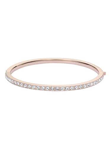 Ted Baker London Claudia Narrow Crystal Hinged Bangle Bracelet for Women - color: Rose Gold/Crystal