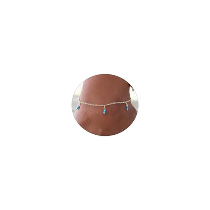 Ankle Bracelets for Women 18K Gold Plated Anklets for Women Waterproof Dainty Gold Ankle Bracelets with Evil Eye,Pearls,Beads,Chain Boho Everyday Anklet Beach Summer Jewelry Gift - color: Gold-5