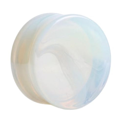 Opalite Organic Stone Ear Plugs Gauges Sold in Pairs - style: 22mm-7/8 inch