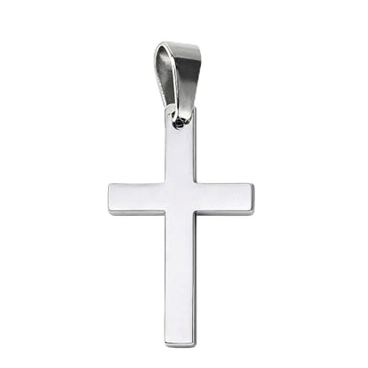 Stainless Steel No Tarnish Cross Pendant Charm Christian Jewelry for Women Men Jewelry Making Necklace Bracelet Silver - style: Big Size:17mm*32mm