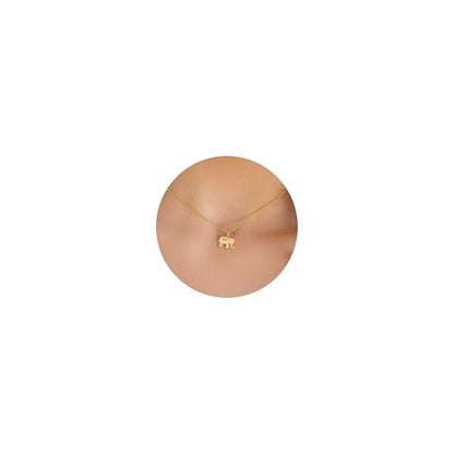 LLWOM Gold Necklace for Women-14k Gold Plated Infinity Necklace Star Of David Necklace Evil Eye Cross Pendants Heart Dainty Gold Necklace For Women - color: Gold-Elephant