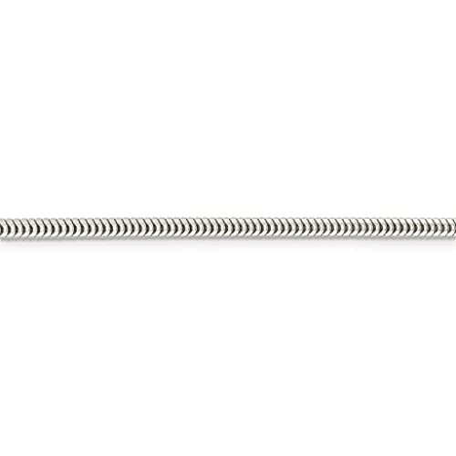 925 Sterling Silver Snake Chain Necklace - 2MM, 3MM, 4MM, 5MM Round Solid Silver Chains - Flexible, Men and Women's Jewelry - Made In Italy - style: 3MM
