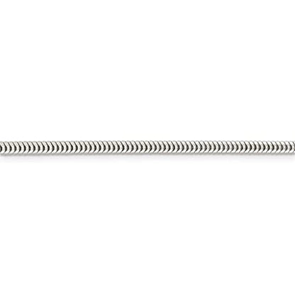 925 Sterling Silver Snake Chain Necklace - 2MM, 3MM, 4MM, 5MM Round Solid Silver Chains - Flexible, Men and Women's Jewelry - Made In Italy - style: 3MM
