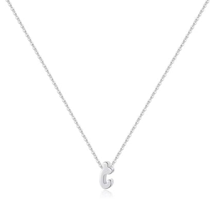 Memorjew 925 Sterling Silver Cursive Initial Necklace, Letter A-Z Necklace | 925 Sterling Silver Necklace, Dainty Letter Cursive Initial Necklaces for Women Trendy Jewelry, Birthday Gifts for Women Her - style: I-Silver