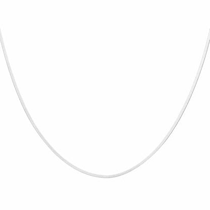 HARFINGTON Herringbone Necklaces Stainless Steel Snake Chain Necklace Adjustable Flat Chain for Jewelry Gift - color: Silver, size: 22" x 0.08"