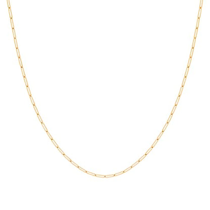 DESTIN Jewelry 18K Gold Plated Paperclip Chain Necklace, 2.5-6.5mm | Waterproof, hypoallergenic and tarnish-resistant adjustable stainless steel layering chain for women. - color: 18K Yellow Gold Plated Stainless Steel, size: 20" + 2", style: 2.5 MM