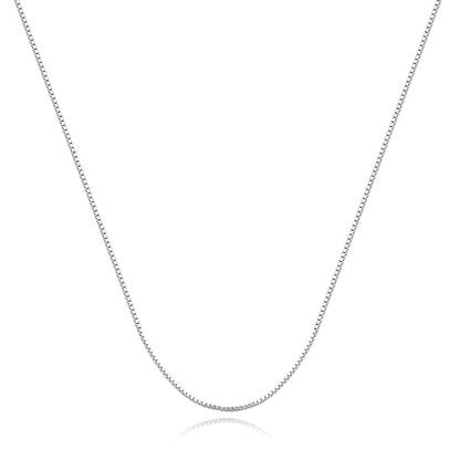 CANDYFANCY Initial Pendant 925 Sterling Silver Letters Personalized Alphabet Pendant Fit 1mm Box Chain - color: 1MM 16inch Box Chain