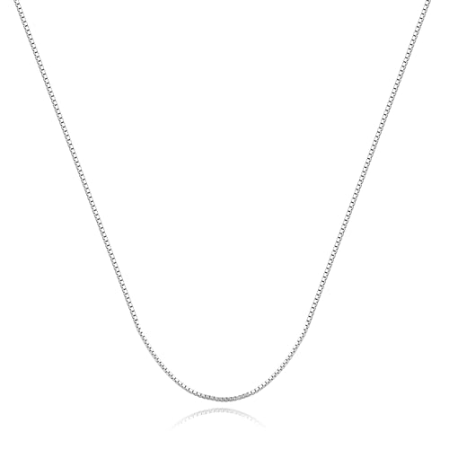 CANDYFANCY Initial Pendant 925 Sterling Silver Letters Personalized Alphabet Pendant Fit 1mm Box Chain - color: 1MM 18inch Box Chain