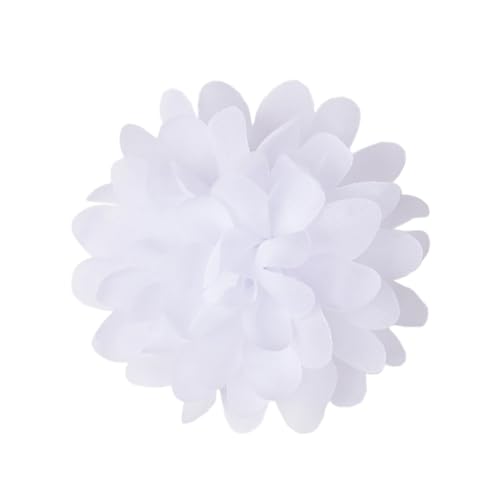 Satin Fabric Large Flower Brooch Pin Dainty Handmade Big Rose Flower Brooches Blossom Lapel Pins Silk Camellia Flowers Pin Wedding Dance Prom Party Banquet Dresses Suit Clothes Jewelry for Women - color: White